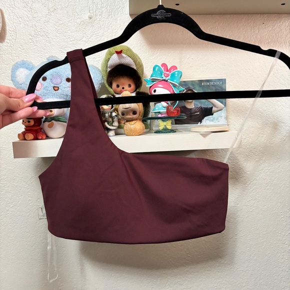 aerie Other - OFFLINE By Aerie The Hugger One Shoulder Sports Bra Royal Berry Size Small